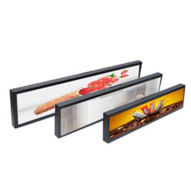 Stretched Bar LCD Display Shelf Edge Custom Screen Panel