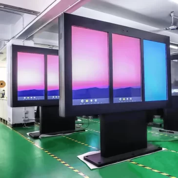 Outdoor Vertical Triple LCD Advertising Screen